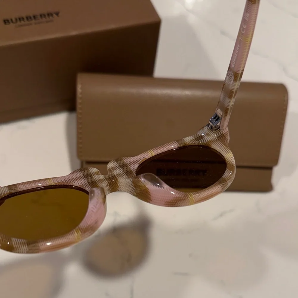 Burberry Kids JB4355F Check Pink Sunglasses with Case